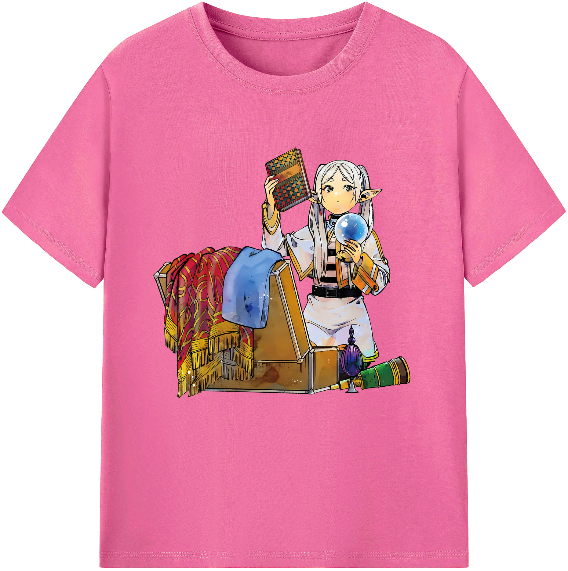 （画像用） 葬送のフリーレン Frieren レディースカジュアルプリントTシャツ（綿100％）